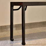 Elegant Rectangular Wood Black Foyer Console Table Image - 8