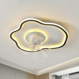 Elegant Round 7 Blade Geometric Stars Ceiling Fan Light Image - 14