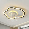 Elegant Round 7 Blade Geometric Stars Ceiling Fan Light Image - 14