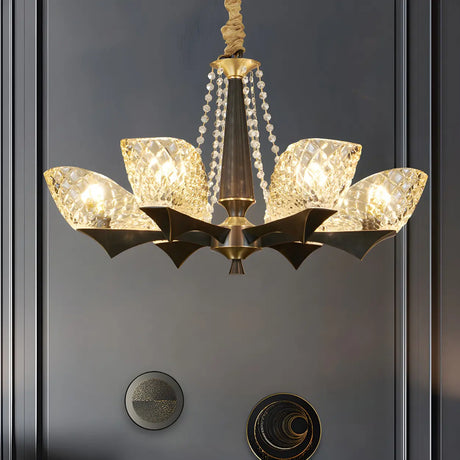 Elegant Round Crystal Living Room Black Large Chandelier Image - 1