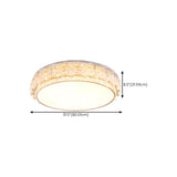 Elegant Round Drum Crystal Flush Mount Ceiling Light Image - 16