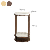 Elegant Round Wood Base Indoor Floor Plant Stand Brown Image - 15