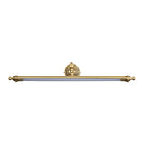 Elegant Simple Gold Linear Brass Mirror Vanity Light Image - 5