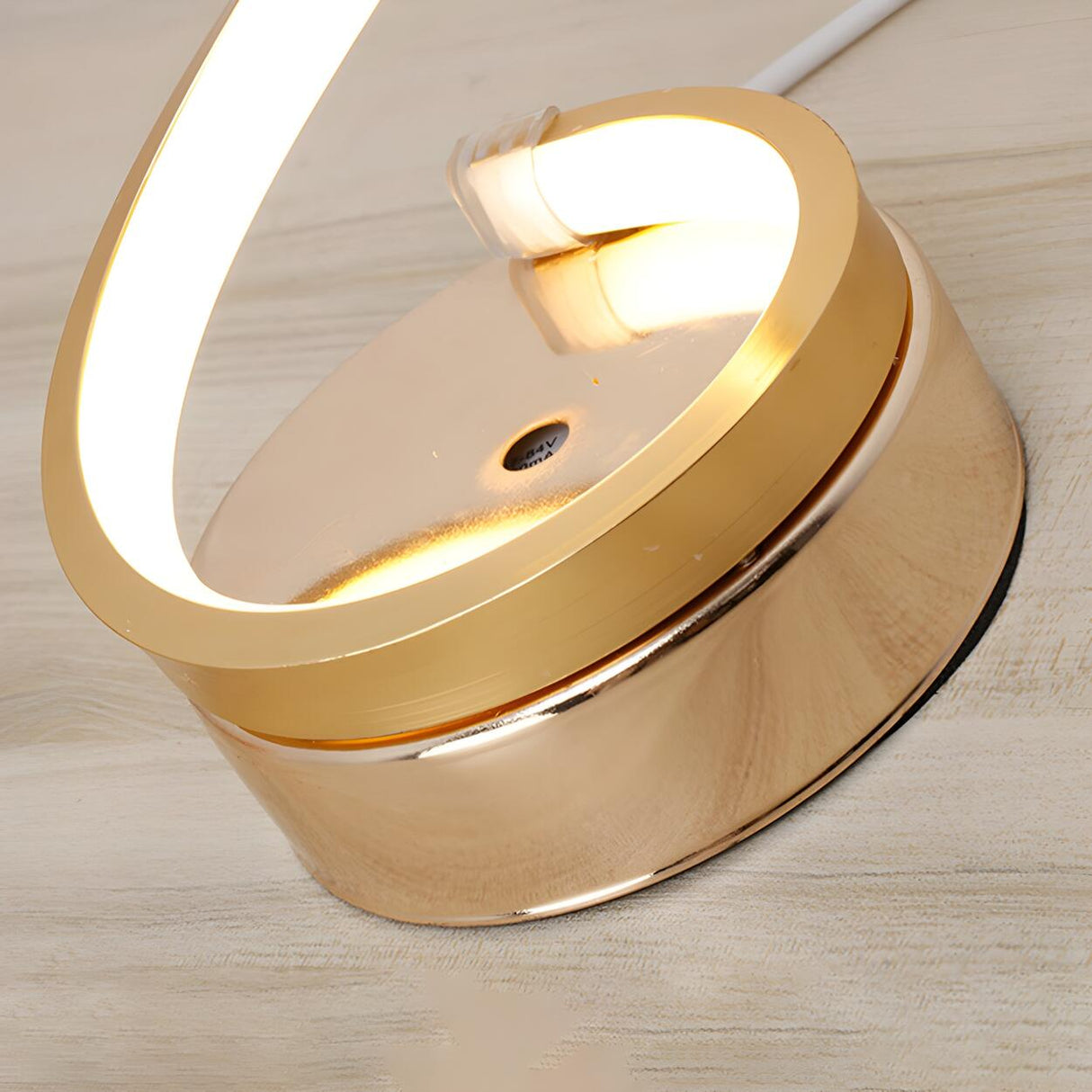 Elegant Simple Spiral Strip Metal Bedroom Table Lamp Image - 4