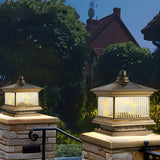 Elegant Solar Lantern Glass Outdoor Garden Table Lamp Image - 4