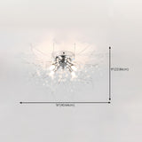 Elegant Starburst Crystal Flush Mount Light Living Room #size
