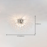 Elegant Starburst Crystal Flush Mount Light Living Room Image - 14
