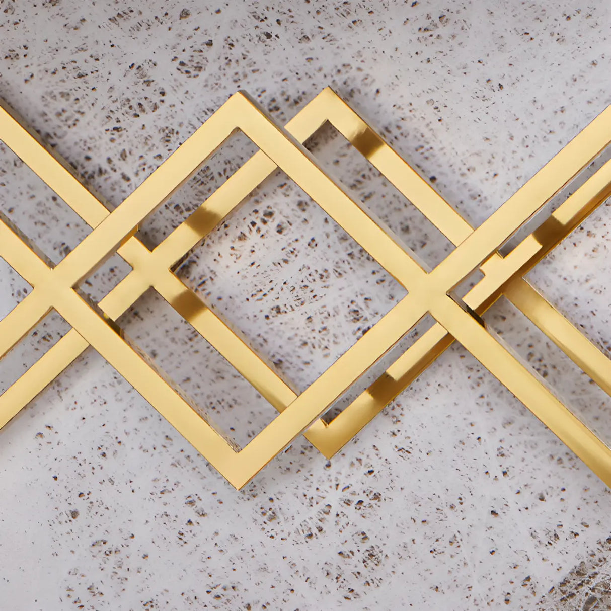 Elegant Stone Top X-Shaped Metal Gold Console Table Image - 5