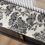 Elegant Storage Bench with Floral Cushion & Sliding Doors Image - 9