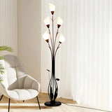 Elegant Tulip-Inspired Multi-Head Metal Floor Lamp Image - 10