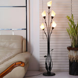 Elegant Tulip-Inspired Multi-Head Metal Floor Lamp Image - 13