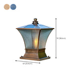 Elegant Vintage Bronze Glass Post Outdoor Table Lamp Image - 14