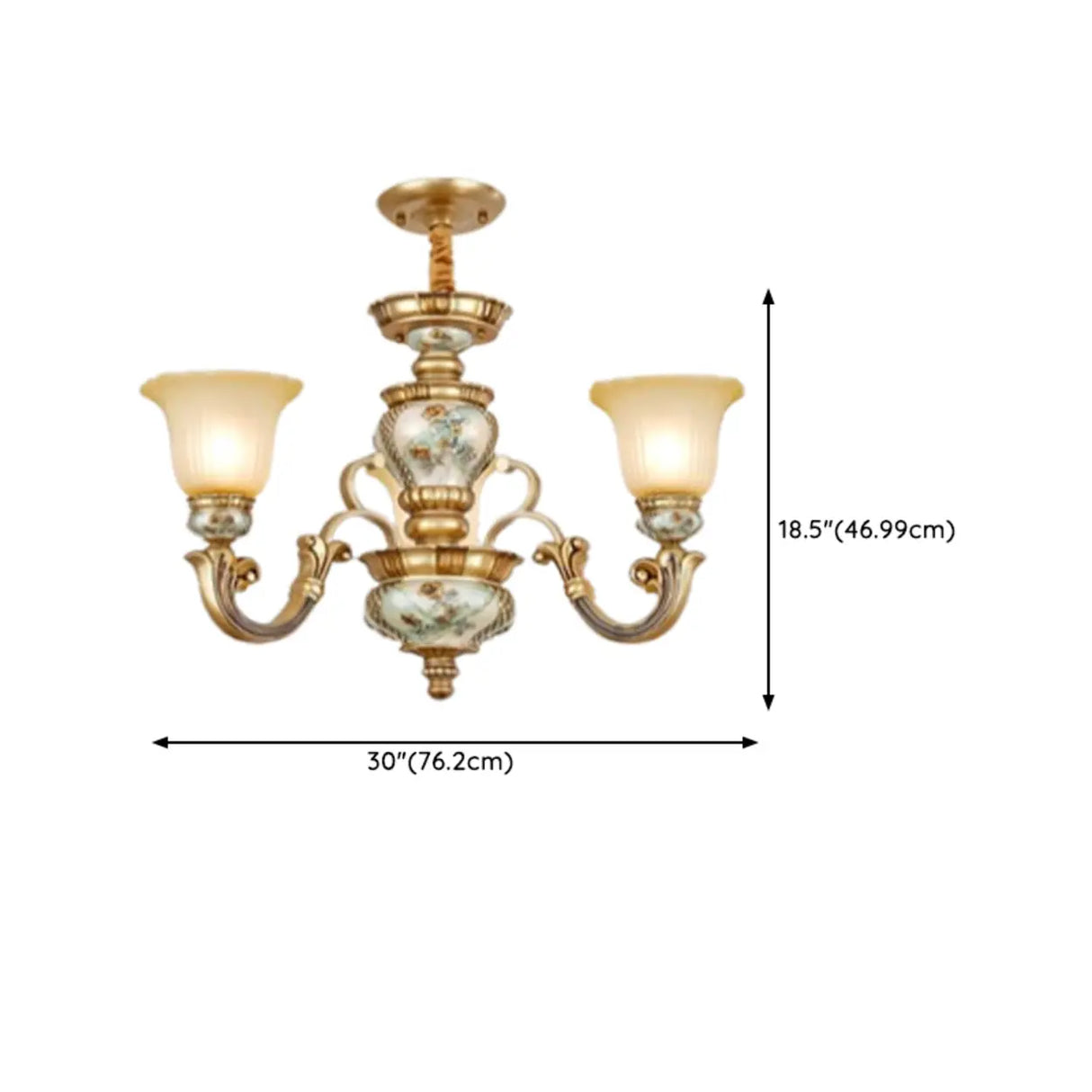 Elegant Vintage Floral Chandelier for Living Room Decor 