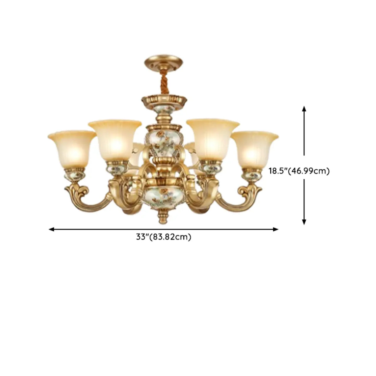 Elegant Vintage Floral Chandelier for Living Room Decor Image - 14