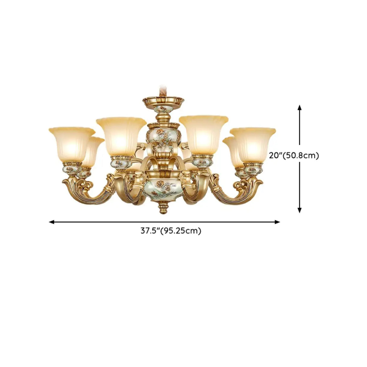 Elegant Vintage Floral Chandelier for Living Room Decor Image - 15