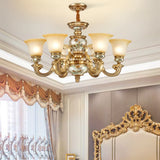 Elegant Vintage Floral Chandelier for Living Room Decor Image - 3