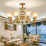 Elegant Vintage Floral Chandelier for Living Room Decor Image - 4