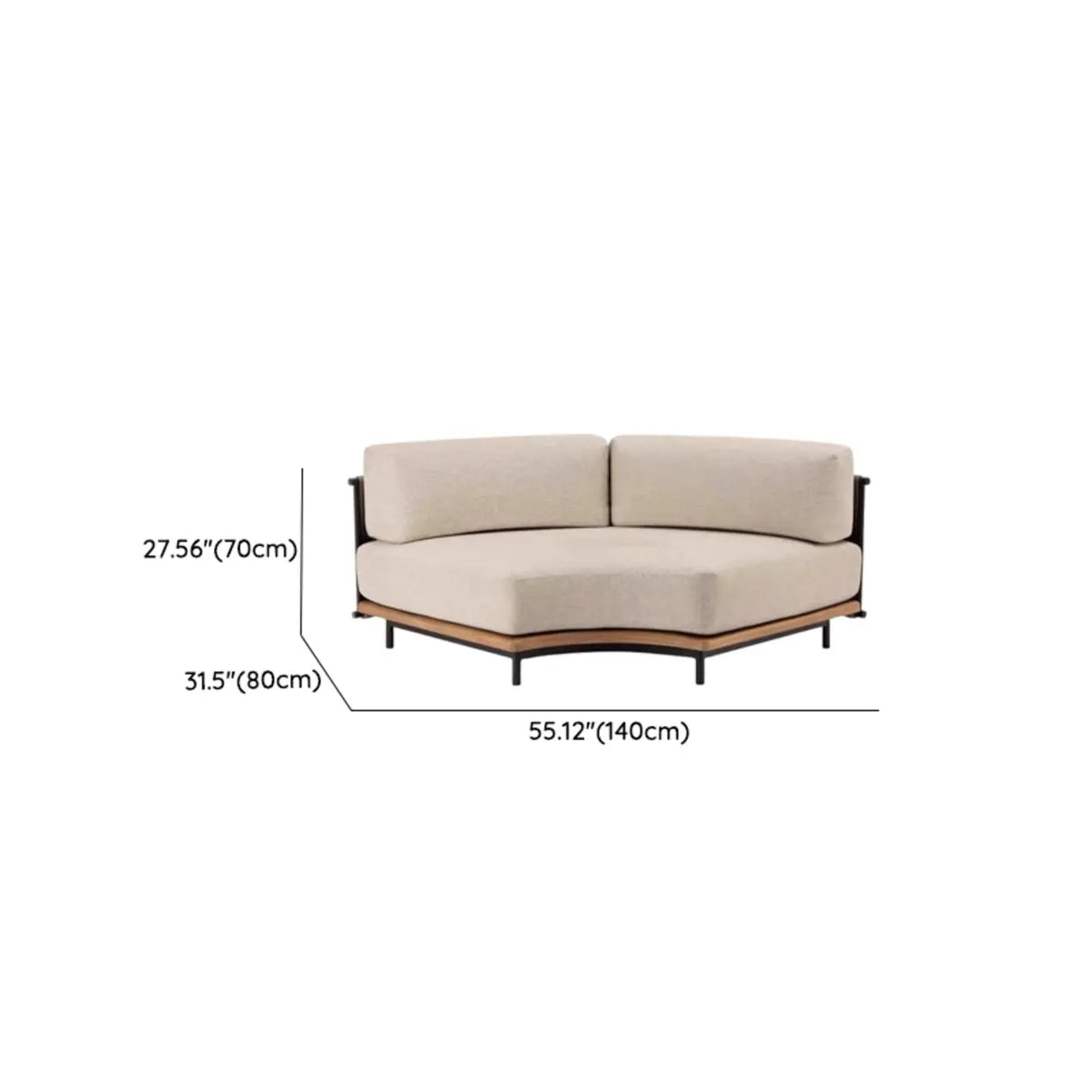 Elegant Waterproof Curved Patio Sofa Set with Cushions Image - 20
