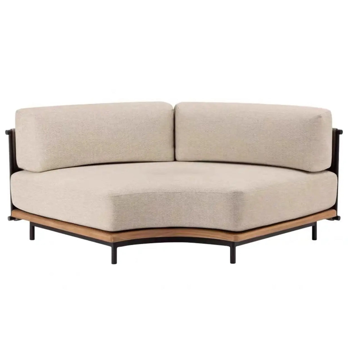 Elegant Waterproof Curved Patio Sofa Set with Cushions Image - 3