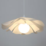 Elegant White Acrylic Flower Curved Bedroom Pendant Light Image - 7