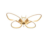 Elegant White Butterfly-Shaped LED Flush Mount Light Image - 3