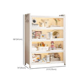 Elegant White Chalk Style Steel Storage Bookcases Image - 19