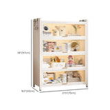 Elegant White Chalk Style Steel Storage Bookcases Image - 56