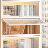 Elegant White Chalk Style Steel Storage Bookcases Image - 6