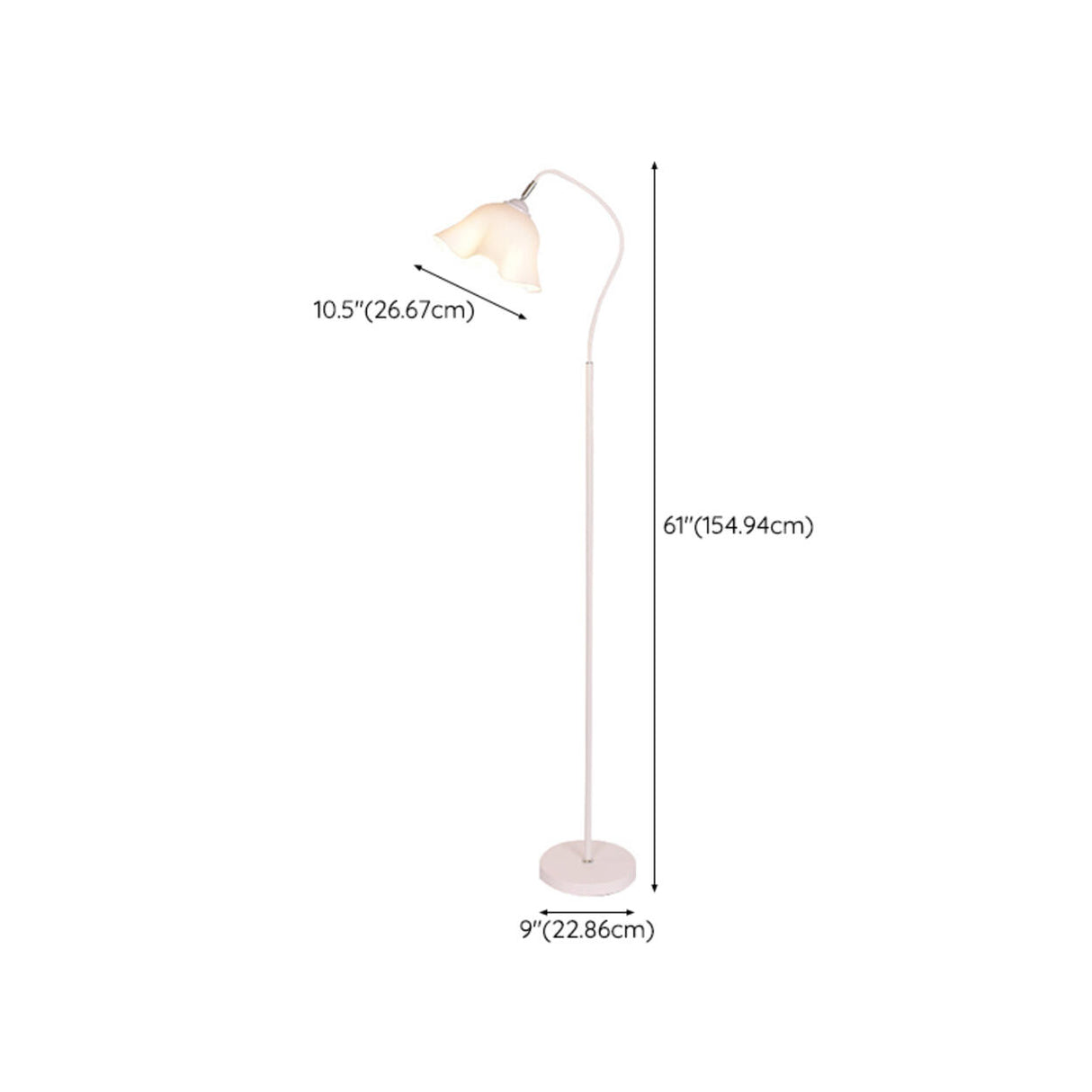 Elegant White Flower-Shaped Living Room Floor Lamp 