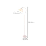 Elegant White Flower-Shaped Living Room Floor Lamp #size
