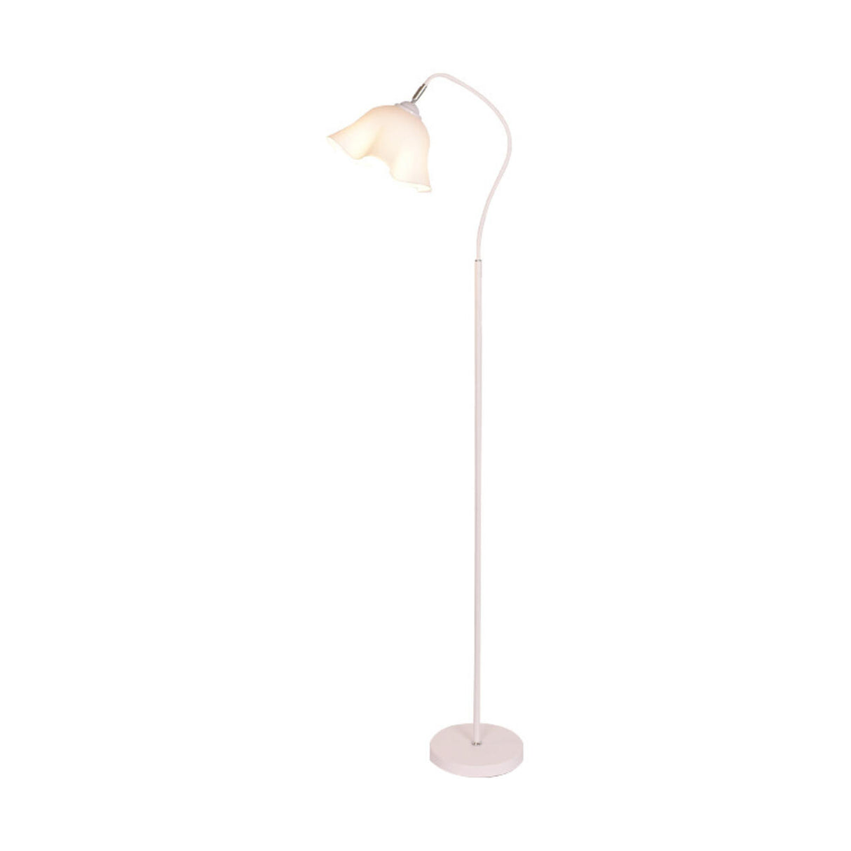 Elegant White Flower-Shaped Living Room Floor Lamp Image - 5