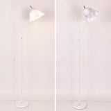 Elegant White Flower-Shaped Living Room Floor Lamp Image - 6