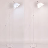 Elegant White Flower-Shaped Living Room Floor Lamp Image - 7