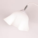 Elegant White Flower-Shaped Living Room Floor Lamp Image - 8