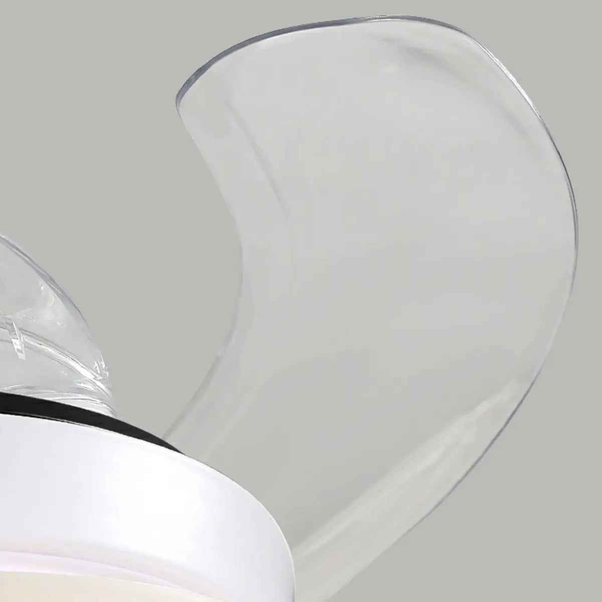 Elegant White Hollow Round Ceiling Fan with LED Light Image - 16