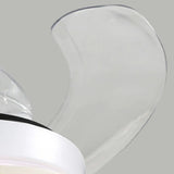 Elegant White Hollow Round Ceiling Fan with LED Light Image - 16