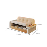 Elegant White Scratch Resistant Fabric Storage Sofa #size