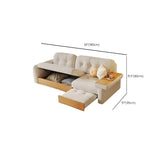 Elegant White Scratch Resistant Fabric Storage Sofa Image - 12