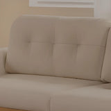 Elegant White Scratch Resistant Fabric Storage Sofa Image - 4