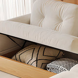 Elegant White Scratch Resistant Fabric Storage Sofa Image - 9