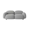 Elegant White Sherpa Tight Back Foam Fill Loveseat Image - 11