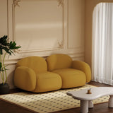 Elegant White Sherpa Tight Back Foam Fill Loveseat Image - 17