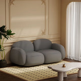 Elegant White Sherpa Tight Back Foam Fill Loveseat Image - 19