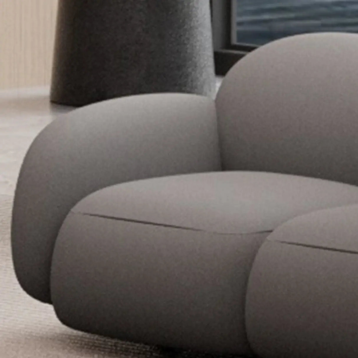 Elegant White Sherpa Tight Back Foam Fill Loveseat Image - 21