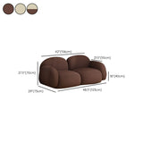 Elegant White Sherpa Tight Back Foam Fill Loveseat Image - 23