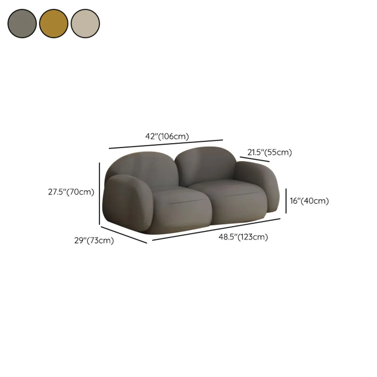 Elegant White Sherpa Tight Back Foam Fill Loveseat Image - 24