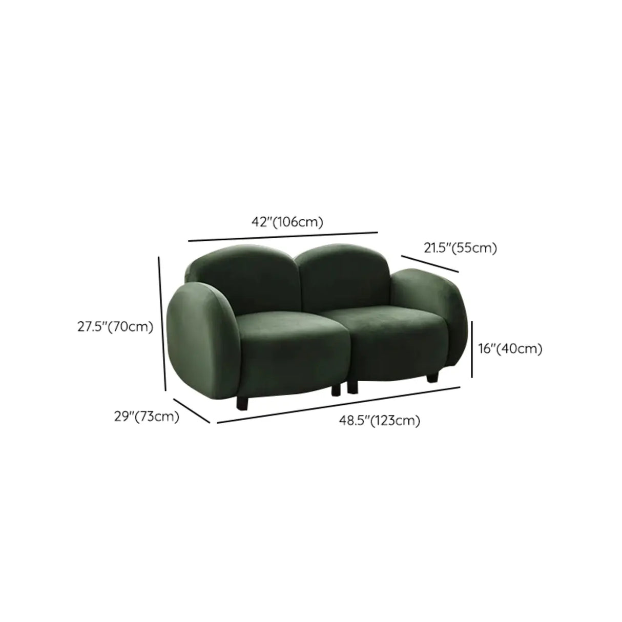 Elegant White Sherpa Tight Back Foam Fill Loveseat Image - 26