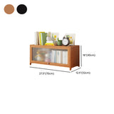 Elegant Wooden Mesh Closed Back Rectangular Bookcases Image - 90