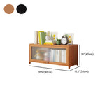 Elegant Wooden Mesh Closed Back Rectangular Bookcases Image - 91