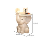 Elephant Shape Resin Wood Kids Nightstand with Light #size